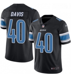 Men Nike Detroit Lions 40 Jarrad Davis Limited Black Rush Vapor Untouchable NFL Jersey Men Nike Detroit Lions 40 Jarrad Davis Limited Black Rush Vapor Untouchable NFL Jersey