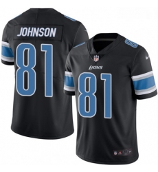 Men Nike Detroit Lions 81 Calvin Johnson Limited Black Rush Vapor Untouchable NFL Jersey Men Nike Detroit Lions 81 Calvin Johnson Limited Black Rush Vapor Untouchable NFL Jersey