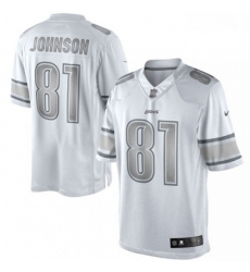 Men Nike Detroit Lions 81 Calvin Johnson Limited White Platinum NFL Jersey Men Nike Detroit Lions 81 Calvin Johnson Limited White Platinum NFL Jersey