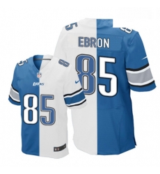Men Nike Detroit Lions 85 Eric Ebron Elite BlueWhite Split Fashion NFL Jersey Men Nike Detroit Lions 85 Eric Ebron Elite BlueWhite Split Fashion NFL Jersey