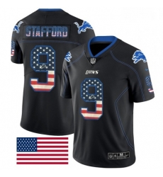 Men Nike Detroit Lions 9 Matthew Stafford Limited Black Rush USA Flag NFL Jersey Men Nike Detroit Lions 9 Matthew Stafford Limited Black Rush USA Flag NFL Jersey