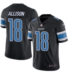 Nike Detroit Lions 18 Geronimo Allison Black Men Stitched NFL Limited Rush Jersey Nike Detroit Lions 18 Geronimo Allison Black Men Stitched NFL Limited Rush Jersey