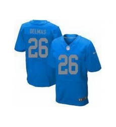 Nike Detroit Lions 26 Louis Delmas Light Blue Elite NFL Jersey Nike Detroit Lions 26 Louis Delmas Light Blue Elite NFL Jersey
