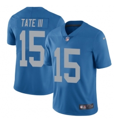 Nike Lions #15 Golden Tate III Blue Throwback Mens Stitched NFL Limited Jersey Nike Lions #15 Golden Tate III Blue Throwback Mens Stitched NFL Limited Jersey