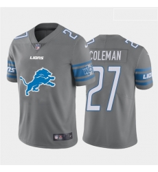 Nike Lions 27 Justin Coleman Gray Team Big Logo Vapor Untouchable Limited Jersey Nike Lions 27 Justin Coleman Gray Team Big Logo Vapor Untouchable Limited Jersey