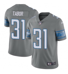 Nike Lions #31 Teez Tabor Gray Mens Stitched NFL Limited Rush Jersey Nike Lions #31 Teez Tabor Gray Mens Stitched NFL Limited Rush Jersey