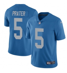 Nike Lions #5 Matt Prater Blue Throwback Mens Stitched NFL Vapor Untouchable Limited Jersey Nike Lions #5 Matt Prater Blue Throwback Mens Stitched NFL Vapor Untouchable Limited Jersey