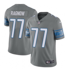 Nike Lions #77 Frank Ragnow Gray Mens Stitched NFL Limited Rush Jersey Nike Lions #77 Frank Ragnow Gray Mens Stitched NFL Limited Rush Jersey