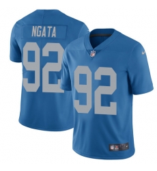 Nike Lions #92 Haloti Ngata Blue Throwback Mens Stitched NFL Vapor Untouchable Limited Jersey Nike Lions #92 Haloti Ngata Blue Throwback Mens Stitched NFL Vapor Untouchable Limited Jersey