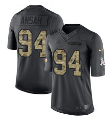 Nike Lions #94 Ziggy Ansah Black Mens Stitched NFL Limited 2016 Salute To Service Jersey Nike Lions #94 Ziggy Ansah Black Mens Stitched NFL Limited 2016 Salute To Service Jersey