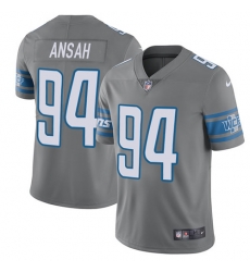 Nike Lions #94 Ziggy Ansah Gray Mens Stitched NFL Limited Rush Jersey Nike Lions #94 Ziggy Ansah Gray Mens Stitched NFL Limited Rush Jersey