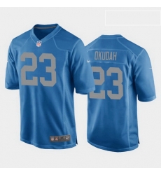 men jeff okudah detroit lions blue throwback game jersey men jeff okudah detroit lions blue throwback game jersey