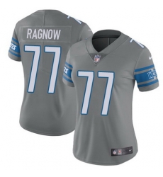 Nike Lions #77 Frank Ragnow Gray Womens Stitched NFL Limited Rush Jersey Nike Lions #77 Frank Ragnow Gray Womens Stitched NFL Limited Rush Jersey