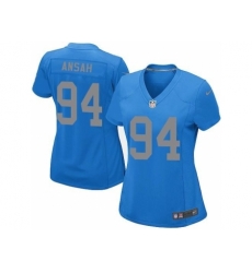 Nike NFL Detroit Lions #94 Ziggy Ansah Elite Women's Blue Alternate Jersey Nike NFL Detroit Lions #94 Ziggy Ansah Elite Women's Blue Alternate Jersey