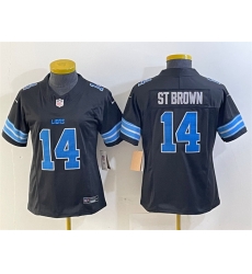 Women Detroit Lions 14 Amon Ra St Brown Black 2024 F U S E 2nd Alternate Vapor Limited Stitched Jersey Women Detroit Lions 14 Amon Ra St Brown Black 2024 F U S E 2nd Alternate Vapor Limited Stitched Jersey