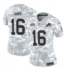 Women Detroit Lions 16 Jared Goff 2024 F U S E Arctic Camo Salute To Service Limited Stitched Jersey Women Detroit Lions 16 Jared Goff 2024 F U S E Arctic Camo Salute To Service Limited Stitched Jersey