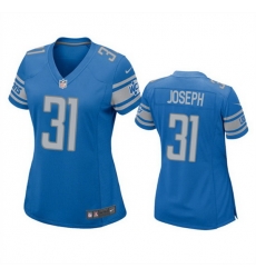 Women Detroit Lions 31 Kerby Joseph Blue Stitched Jersey 28Run Smaller 29 Women Detroit Lions 31 Kerby Joseph Blue Stitched Jersey 28Run Smaller 29