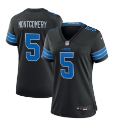Women Detroit Lions 5 David Montgomery Black 2nd Alternate Stitched Jersey Women Detroit Lions 5 David Montgomery Black 2nd Alternate Stitched Jersey