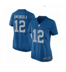 Womens Detroit Lions 12 Danny Amendola Game Blue Alternate Football Jersey Womens Detroit Lions 12 Danny Amendola Game Blue Alternate Football Jersey
