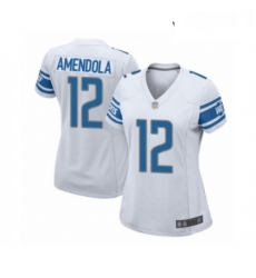 Womens Detroit Lions 12 Danny Amendola Game White Football Jersey Womens Detroit Lions 12 Danny Amendola Game White Football Jersey