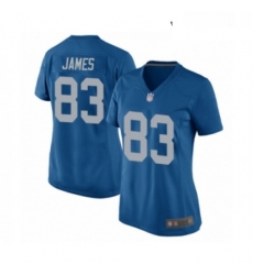 Womens Detroit Lions 83 Jesse James Game Blue Alternate Football Jersey Womens Detroit Lions 83 Jesse James Game Blue Alternate Football Jersey