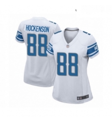 Womens Detroit Lions 88 TJ Hockenson Game White Football Jersey Womens Detroit Lions 88 TJ Hockenson Game White Football Jersey