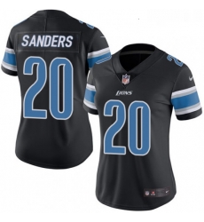 Womens Nike Detroit Lions 20 Barry Sanders Limited Black Rush Vapor Untouchable NFL Jersey Womens Nike Detroit Lions 20 Barry Sanders Limited Black Rush Vapor Untouchable NFL Jersey
