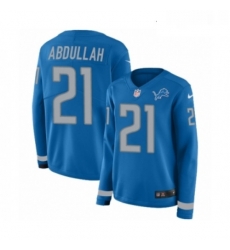 Womens Nike Detroit Lions 33 Kerryon Johnson Limited Blue Therma Long Sleeve NFL Jersey Womens Nike Detroit Lions 33 Kerryon Johnson Limited Blue Therma Long Sleeve NFL Jersey