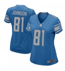 Womens Nike Detroit Lions 81 Calvin Johnson Game Light Blue Team Color NFL Jersey Womens Nike Detroit Lions 81 Calvin Johnson Game Light Blue Team Color NFL Jersey