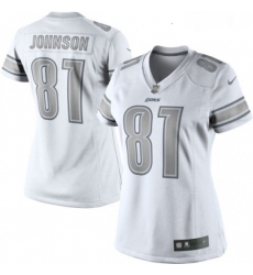 Womens Nike Detroit Lions 81 Calvin Johnson Limited White Platinum NFL Jersey Womens Nike Detroit Lions 81 Calvin Johnson Limited White Platinum NFL Jersey