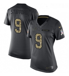 Womens Nike Detroit Lions 9 Matthew Stafford Limited Black 2016 Salute to Service NFL Jersey Womens Nike Detroit Lions 9 Matthew Stafford Limited Black 2016 Salute to Service NFL Jersey
