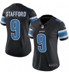 Womens Nike Detroit Lions 9 Matthew Stafford Limited Black Rush Vapor Untouchable NFL Jersey Womens Nike Detroit Lions 9 Matthew Stafford Limited Black Rush Vapor Untouchable NFL Jersey