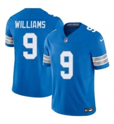Youth Detroit Lions 9 Jameson Williams Blue 2024 F U S E Vapor Limited Stitched Jersey Youth Detroit Lions 9 Jameson Williams Blue 2024 F U S E Vapor Limited Stitched Jersey