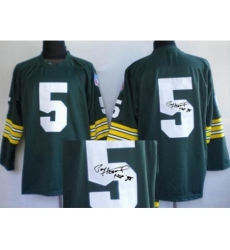 Green Bay Packers 5 Paul Hornung Green Long Sleeve Throwback M&N Signed NFL Jerseys Green Bay Packers 5 Paul Hornung Green Long Sleeve Throwback M&N Signed NFL Jerseys