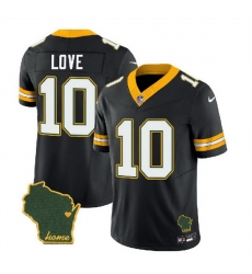 Men Green Bay Packers 10 Jordan Love Black 2023 F U S E Home Patch Vapor Untouchable Limited Stitched Jersey Men Green Bay Packers 10 Jordan Love Black 2023 F U S E Home Patch Vapor Untouchable Limited Stitched Jersey