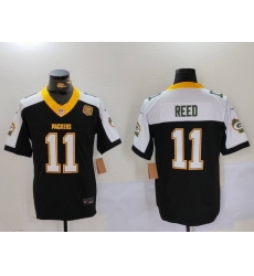Men Green Bay Packers 11 Jayden Reed Black White 2024 F U S E Home Patch 13 Time World Champions Vapor Untouchable Limited Stitched Jersey Men Green Bay Packers 11 Jayden Reed Black White 2024 F U S E Home Patch 13 Time World Champions Vapor Untouchable Limited Stitched Jersey
