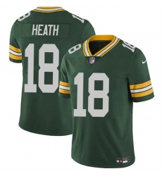 Men Green Bay Packers 18 Malik Heath Green Vapor Untouchable Limited Stitched Jersey Men Green Bay Packers 18 Malik Heath Green Vapor Untouchable Limited Stitched Jersey