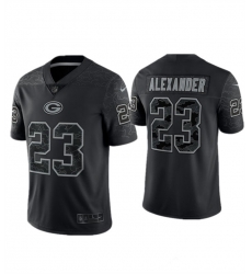 Men Green Bay Packers 23 Jaire Alexander Black Reflective Limited Stitched Football Jersey Men Green Bay Packers 23 Jaire Alexander Black Reflective Limited Stitched Football Jersey
