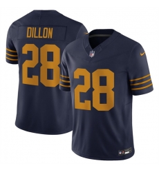 Men Green Bay Packers 28 A  J  Dillon Navy The 1923 Classic Vapor F U S E  Limited Stitched Football Jersey