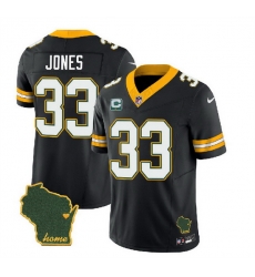 Men Green Bay Packers 33 Aaron Jones Black 2023 F U S E Home Patch And 1 Star C Patch Vapor Untouchable Limited Stitched Jersey Men Green Bay Packers 33 Aaron Jones Black 2023 F U S E Home Patch And 1 Star C Patch Vapor Untouchable Limited Stitched Jersey