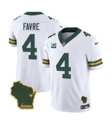 Men Green Bay Packers 4 Brett Favre White 2023 F U S E Home Patch And 1 Star C Patch Vapor Untouchable Limited Stitched Jersey Men Green Bay Packers 4 Brett Favre White 2023 F U S E Home Patch And 1 Star C Patch Vapor Untouchable Limited Stitched Jersey