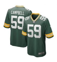 Men Green Bay Packers 59 De 27Vondre Campbell Green Stitched Game Jersey Men Green Bay Packers 59 De 27Vondre Campbell Green Stitched Game Jersey