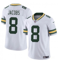 Men Green Bay Packers 8 Josh Jacobs White Vapor Limited Stitched Football Jersey Men Green Bay Packers 8 Josh Jacobs White Vapor Limited Stitched Football Jersey