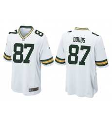 Men Green Bay Packers 87 Romeo Doubs White Stitched Game Jersey Men Green Bay Packers 87 Romeo Doubs White Stitched Game Jersey