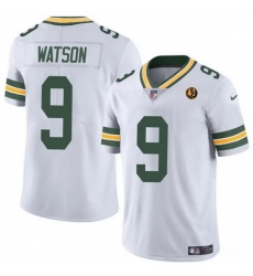Men Green Bay Packers 9 Christian Watson White Vapor Limited Throwback Stitched Football Jersey Men Green Bay Packers 9 Christian Watson White Vapor Limited Throwback Stitched Football Jersey