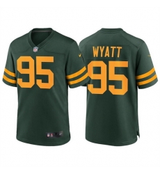 Men Green Bay Packers 95 Devonte Wyatt Green Stitched Football Jerseyy Men Green Bay Packers 95 Devonte Wyatt Green Stitched Football Jerseyy
