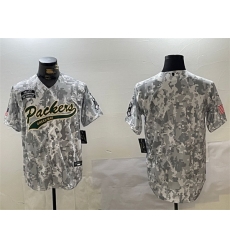 Men Green Bay Packers Blank 2024 Arctic Camo Salute To Service Stitched Baseball Jersey Men Green Bay Packers Blank 2024 Arctic Camo Salute To Service Stitched Baseball Jersey