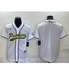 Men Green Bay Packers Blank White Cool Base Stitched Baseball Jersey Men Green Bay Packers Blank White Cool Base Stitched Baseball Jersey