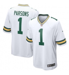 Men Green Bay Packers Micah Parsons #1 White Nike F U S E Stitched NFL Jersey Men Green Bay Packers Micah Parsons #1 White Nike F U S E Stitched NFL Jersey