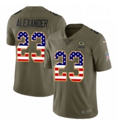 Men Nike Green Bay Packers 23 Jaire Alexander Limited OliveUSA Flag 2017 Salute to Service NFL Jersey Men Nike Green Bay Packers 23 Jaire Alexander Limited OliveUSA Flag 2017 Salute to Service NFL Jersey